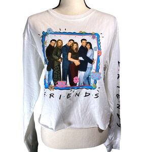 Friends TV Show‎ Long Sleeve T-Shirt Graphic Tee 90s Sitcom White women Small